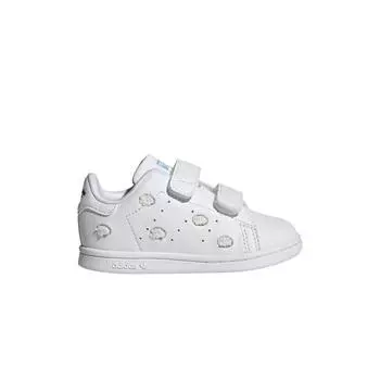 Adidas Детские кроссовки Hello Kitty x Stan Smith Comfort Closure I с вышитыми облаками, белые, серо-белые, один IF7034 20