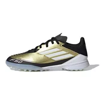 Adidas Детские кроссовки Messi Adizero F50 League TF K Triunfo Dorado золото-золото-металлик облачно-белый IG9277 38