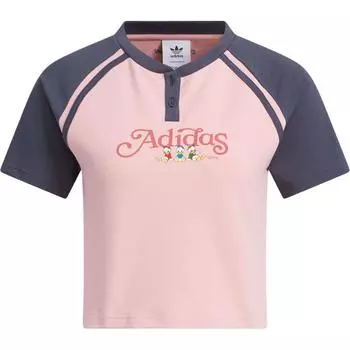 Adidas Disney Collaboration HDL GFX T W2 Графический принт с коротким рукавом Спортивная футболка Женские топы Miracle-Purple-Pink JP1429 S