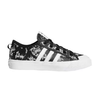 Adidas Disney x Nizza J Sport Goofy Pack — черные детские кроссовки Core-Black Cloud-White FW9596