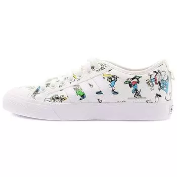 adidas Disney x Nizza Sport Goofy Pack — белые кроссовки унисекс Cloud-White Scarlet Core-черный FW0645