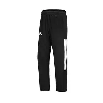 Adidas Дизайн логотипа полосатые прямые брюки ретро спортивные повседневные брюки унисекс черные белые TR90PT-BW S