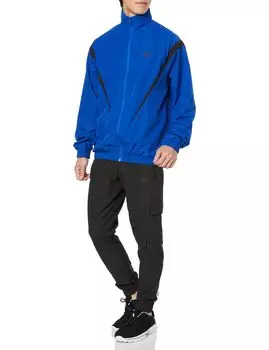 Adidas DUC68 Woven Tracksuit Jersey Royal Blue Men s No-Hood Set, Black/Team (IJ6070) Дж/Л