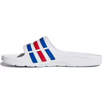 Adidas Duramo Slides White Blue Red Мужские сандалии power-blue U43664