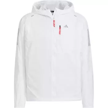 Adidas Dwr Ss25 Логотип Защита от солнца Upf50+ Охлаждающая Беговая Спортивная Толстовка с капюшоном с длинным рукавом Мужская Куртка Белая KB9127 M