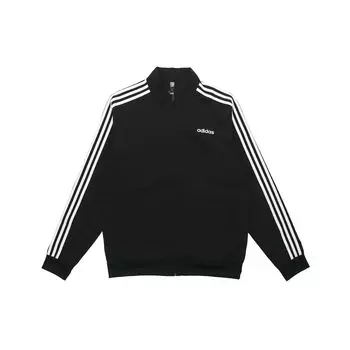 Adidas Essential 3-полосная тканая куртка с логотипом Мужские куртки черные DQ3060 XL