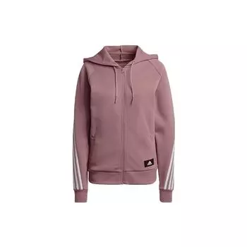 Adidas Essential 3-полосная толстовка с капюшоном на молнии Женские куртки фиолетового цвета HE1659 M