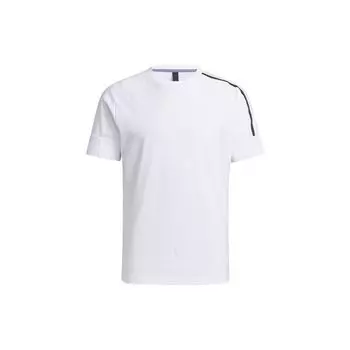 Adidas Essential Logo Лоскутная спортивная футболка с круглым вырезом Мужские топы Белые H39356 XL