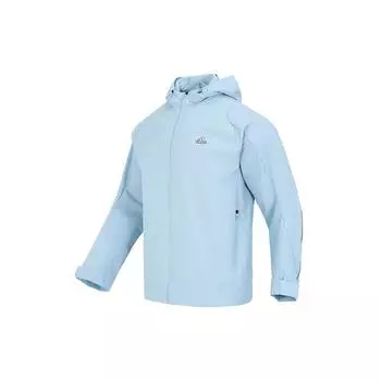 Adidas Essential Logo Print Повседневная куртка с капюшоном Мужская верхняя одежда Синий HY5833 XXXL