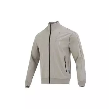 Adidas Essential Logo Вышитая спортивная ветровка с воротником-стойкой Мужская верхняя одежда Серый IA8128 S