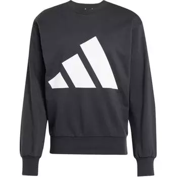 Adidas Толстовка Essentials Big Logo French Terry черная/белая мужская уличная одежда JE8949 S