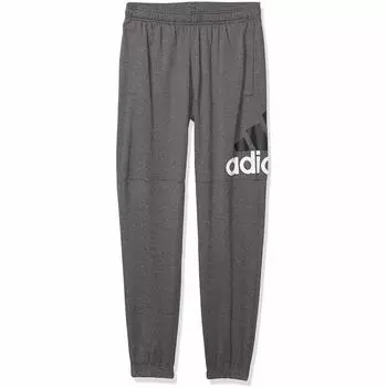 Adidas Мужские спортивные штаны Essentials Performance Comfortable Stylish Knit Joggers темно-серого и белого цвета CF5073 S