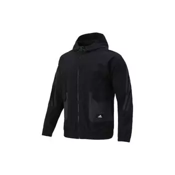 Adidas Essentials Woven Logo H65370 Мужская куртка с капюшоном Верхняя одежда Черный H65370 M