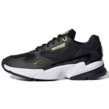 Adidas Falcon Black Женские кроссовки Core-Black Gold-Metallic Footwear-White EF4988