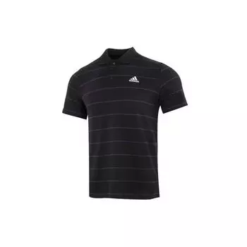 Adidas Fi Stripe Polo Повседневная спортивная рубашка с коротким рукавом Мужские топы Черный HE7433 S