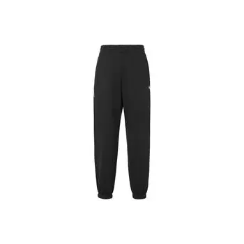Adidas Флисовые утолщенные манжеты с логотипом, свободные трикотажные спортивные брюки унисекс, черные IV7603 XXS