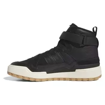 Adidas Forum Boot Черные кремово-белые кроссовки унисекс Core-Black Gum IE7206 42