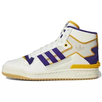 adidas Forum Exhibit Mid Inside Out — мужские кроссовки белого, фиолетового и золотого цвета Off-White Collegiate-Purple Collegiate-Gold GX4119 41
