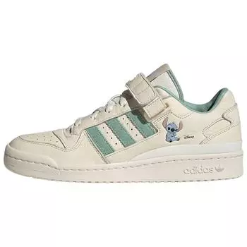 Adidas Forum Low Disney Stitch Wonder Белые кроссовки унисекс Туманно-зеленые Off-White HQ6374 45