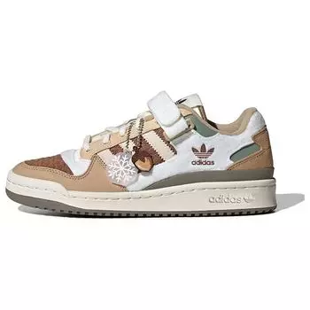 adidas Forum Low Snowflakes & Acorns женские кроссовки коричневые дико-коричневые с оттенком белого IF3884 35