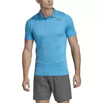 Adidas Freelift Primeblue Logo Slim Fit Легкая удобная рубашка поло с коротким рукавом Мужские рубашки поло Sharp-Blue FK0815 XL