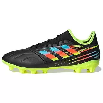 Adidas Футбольные бутсы на шнуровке Copa Sense.3 с противоскользящими и износостойкими свойствами, подходят для мужских кроссовок HG / AG и FG Turf, черный, зеленый, GZ1362 40