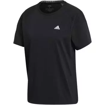 Adidas Футболка Aeroready Womens Running Series Training с влагоотводящим круглым вырезом и коротким рукавом, женские топы, черные GD4542 L
