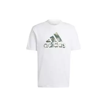 Adidas Футболка Camo Badge of Sport Graphic Tee белая мужская уличная одежда IW2676 XL