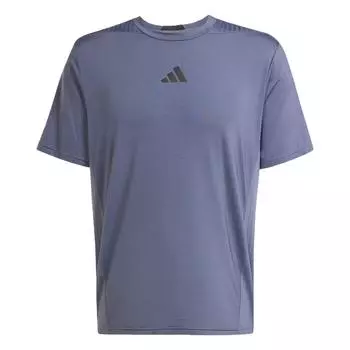Adidas Футболка Climacool Solid Logo Print Cool Dry Comfortable с коротким рукавом для мужчин, серая JI8189 S