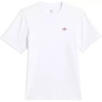 Adidas Футболка унисекс с круглым вырезом, однотонная, повседневная, с коротким рукавом, белая, JD2796 M