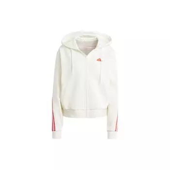 Adidas Future Icons Женская куртка с капюшоном на молнии и верхней одеждой Han-Jade-White IS3679 L
