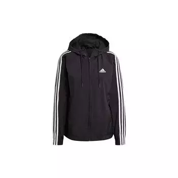 Adidas FW22 Logo Повседневная спортивная куртка с капюшоном Женская верхняя одежда Черный GR9602 S