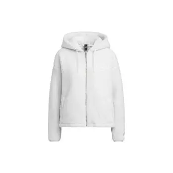 Adidas FW22 Однотонная флисовая спортивная куртка с капюшоном Женская куртка Хизер-серый IK3478 M