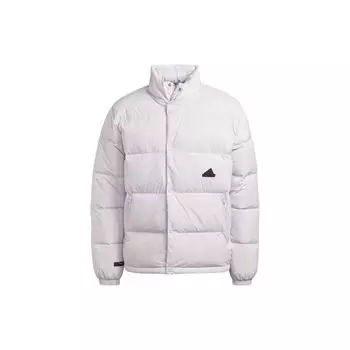 Adidas FW22 сплошной цвет с логотипом и нашивкой на пуговицах, пуховик с длинными рукавами, мужская верхняя одежда, фиолетовый HN1940 XXL
