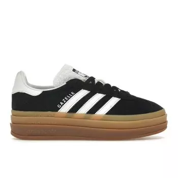 Adidas Gazelle Bold Black Gum Женские кроссовки Core-Black Footwear-White IE0876