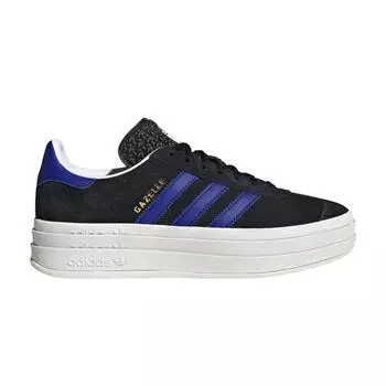 adidas Gazelle Bold Black Lucid Blue Женские кроссовки Core-черный золотисто-металлик HQ4408 36