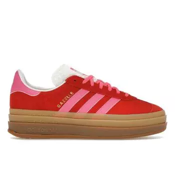 Adidas Gazelle Bold Collegiate Red Lucid Pink Женские кроссовки Core-White IH7496