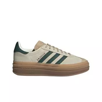 Adidas Gazelle Bold Cream White Collegiate Green ID7056 Женские кроссовки