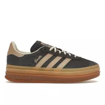Adidas Gazelle Bold Grey Magic Beige Gum Женские кроссовки Grey-Six Cream-White IE0428 36