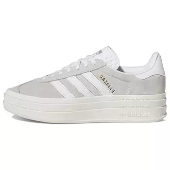 Adidas Gazelle Bold Grey White Женские кроссовки Grey-Two Cloud-White Core-White HQ6893 38