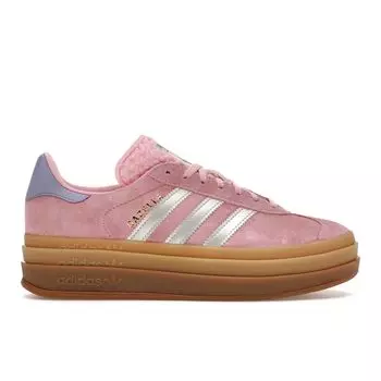 adidas Gazelle Bold J True Pink Silver Purple Детские кроссовки серебристо-металлик светло-фиолетовый JH5539 38