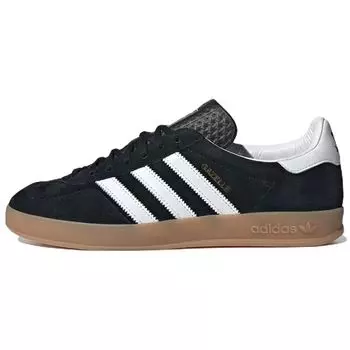 Adidas Gazelle Indoor Black White Gum Мужские кроссовки Core-Black Cloud-White H06259
