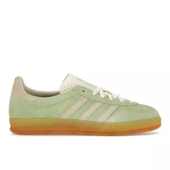 Adidas Gazelle Indoor Green Spark Женские кроссовки Полузеленые-Искра почти-желтые кремово-белые IE2948 38