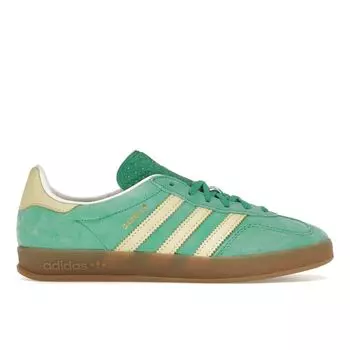 Adidas Gazelle Indoor Semi Court Зеленые почти желтые кроссовки унисекс Gum IH7500 36