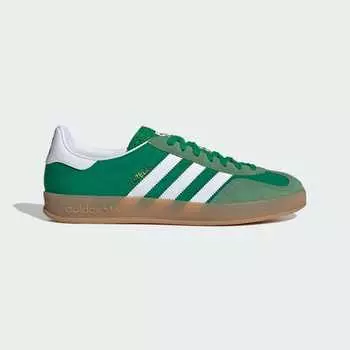 Adidas GAZELLE INDOOR зеленые кроссовки ORIGINALS унисекс IE6605 зеленые/обувь белые/дымчато-зеленые 42