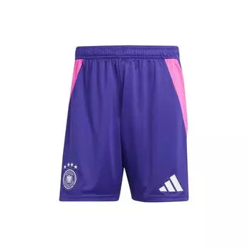 Adidas Шорты Германия 2024 Away Color Block с эластичной талией, прямые футбольные брюки, версия для фанатов, мужские шорты Academy-Purple IP8167 M