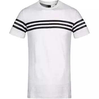 Adidas Gfx T 3S Полосатый Дизайн Круглый Вырез Модный Универсальный Пуловер Футболка с Коротким Рукавом Мужские Топы Белый CX5024 2XL