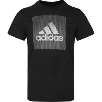 Adidas Gfx T Foil Bos Мягкая круглая горловина с коротким рукавом Футболка мужская черная DY8658 S