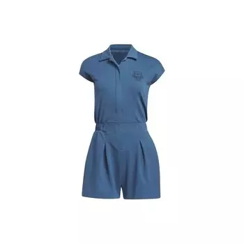 Adidas Go-To Romper Однотонный вышитый логотип с коротким рукавом Комбинезон женский синий IP4197 XL