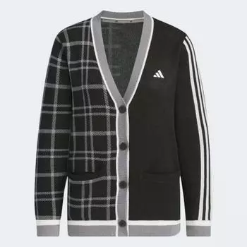 Adidas Гольф женский S Fulley faShion 3S клетчатый кардиган черный iS4754 S(55)